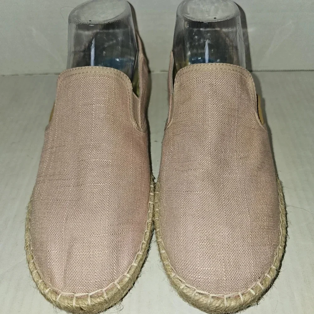 Olukai Kaula Pa'a Kapa Espadrille Flats Shoe Women Size 8 Casual Pink